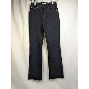 Pistola Women's Aline Abyss Dark Wash High Waist Raw Hem Skinny Jeans Sz 24